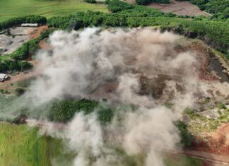 pedreira muncipal detonação detona rochas pedras