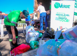 prefeitura nos bairros reciclável moeda verde