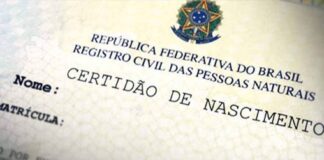 certidão de nascimento