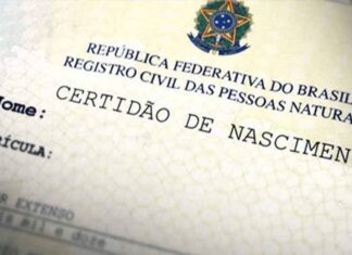 certidão de nascimento