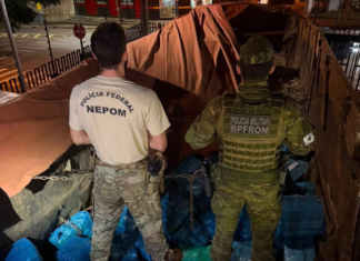 Em ação integrada, PMPR apreende quase 1,5 tonelada de maconha e prende motorista no noroeste
